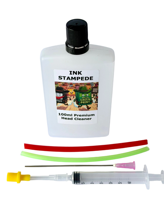 TANK PRINTER HEAD CLEANER - FOR ALL EPSON ECO-TANK PRINTERS - 100ml PREMIUM UK MANUFACTURED HEAD CLEANER
